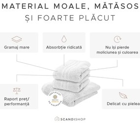 Prosop Comfort Maxi 100x180 cm negru, 100% bumbac