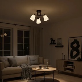 Plafonieră PAFOS, 3xE27, 15W, 230V, negru
