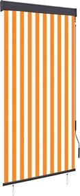 vidaXL Jaluzea tip rulou de exterior, alb și portocaliu, 100 x 250 cm