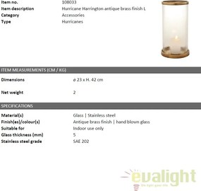 Suport lumanare design LUX Harrington L 108033 HZ