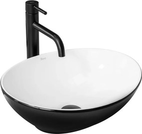 Lavoar pe blat Rea Sofia 41 cm alb - negru