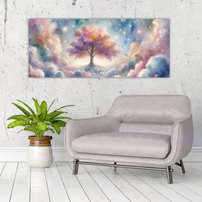 Tablou – Arborele vieții printre nori (120x50 cm)