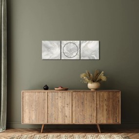 Tablou - Textura de marmură naturală (cu ceas) (90x30 cm)