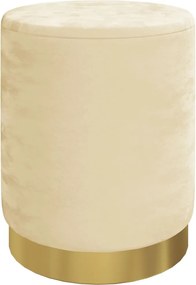 vidaXL Taburet depozitare rotund, roz caisă, catifea 31 x 37 cm