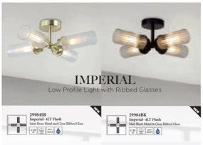 Plafoniera baie metal negru IP44 Imperial 4L