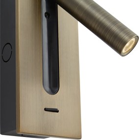 Set de 2 Aplice Moderne Bronz Închis Incl. LED - Plaza