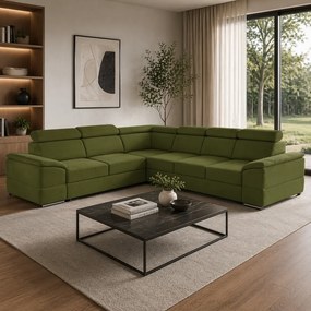 Colţar, ţesătură verde Majestic, SEGORIA LUX