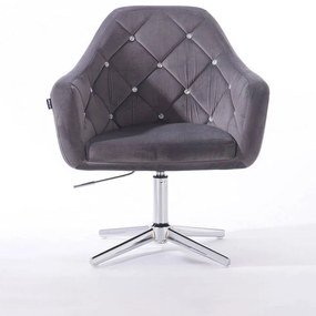 HR830CROSS Scaun Catifea Grafit