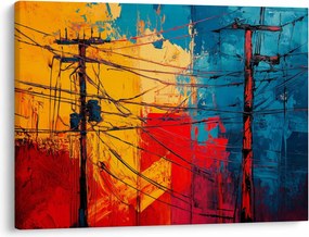 Tablou - Linii electrice abstracte (70x50 cm)