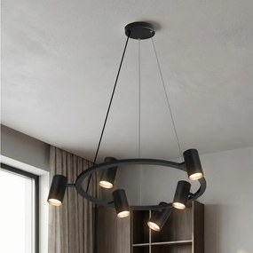 Brilagi - Lustru suspendat cu cablu SELE 6xGU10/30W/230V negru