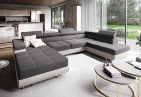Supermobel Canapea in forma de U CASONE, 345x70x202, sawana 14/soft 11, stanga