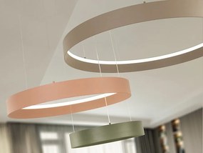Lustra cu 3 inele colorate LED CCT si telecomanda Halos