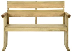 318407 vidaXL Bancă de grădină, 121 cm, lemn de pin tratat