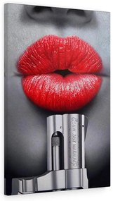 Tablou canvas Gun Lips 120x80 cm