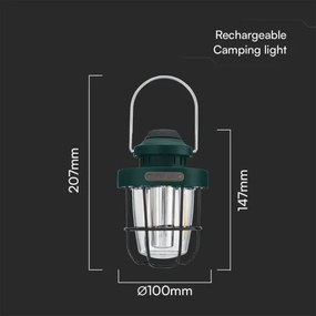 Pendul LED dimabil de exterior LED/5W/5V 2700/6500K IP44