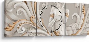 Tablou - Imagine a zeiței într-un fundal ornamental (cu ceas) (90x30 cm)