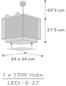 Dalber 64562 - Lustră copii LITTLE TIGER 1xE27/60W/230V