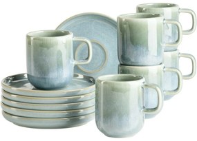 Mäser Set de cești de espresso cu farfurioareCordelia Atacama Green, 6+6 buc.
