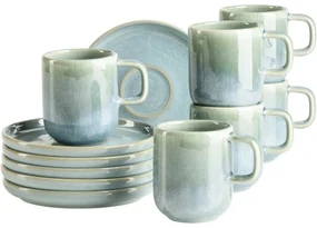 Mäser Set de cești de espresso cu farfurioareCordelia Atacama Green, 6+6 buc.
