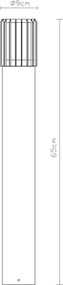 Globo 32162 - Lampă de exterior MERVIN 1xE27/15W/230V IP54 65 cm