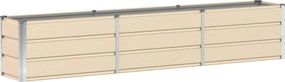 vidaXL Jardinieră Creme 240 x 40 x 45 cm Oțel
