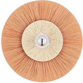 Aplica de perete cu design texturat Nora caramiziu/ natur