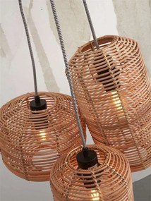 Lustra cu 3 Pendule eco din ratan Tanami tube mix/s3