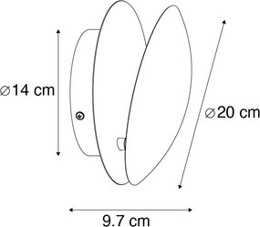 Lampă de perete inteligentă cupru inclusiv Wifi G9 - Sunrise