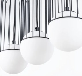 Lustră pe cablu Sollux SL.1334 BRINA 3xG9/8W/230V negru