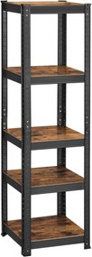 Raft metalic, Songmics, Maro-Negru, 150x37x37 cm