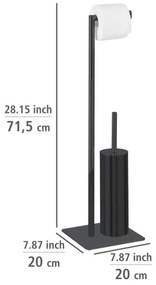 WENKO 71556800 - Set WC RECCO 20 x 71,5 cm, negru