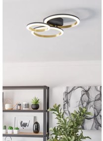 Plafonieră LED dimabilă Eglo 901224 CALLIERA LED/20W/230V negru/auriu