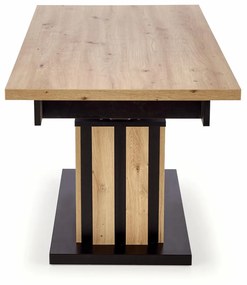 Masa de cafea Baretti extensibila stejar artizan/negru L130-170 cm