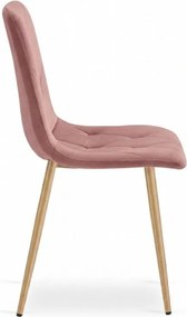 Scaun din catifea roz vechi LIBRA CLOUD ROSE