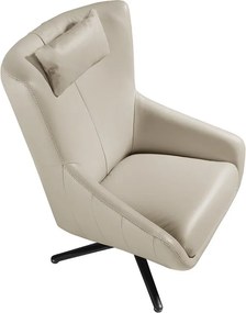 Fotoliu pivotant tapitat cu piele George
