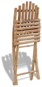 41497 vidaXL Set mobilier de exterior pliabil, 5 piese, bambus