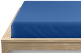 Cearsaf Jersey cu elastic 180 x 200 cm albastru inchis