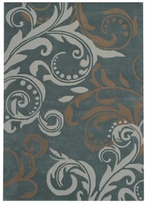 Covor Waves Bedora,100x200 cm, 100% lana, multicolor, finisat manual