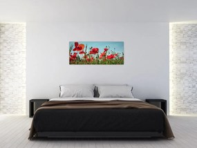 Tablou - Pe câmpul cu maci (120x50 cm)