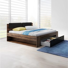 Pat lemn masiv Lunaris 140/160/180×200 cm - 180x200
