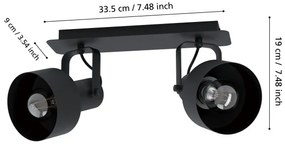 Spot CASIBARE 2xE27/28W/230V Eglo 99518