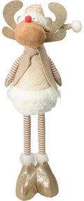 Renul de Crăciun Fred, picioare telescopice, 49 cm
