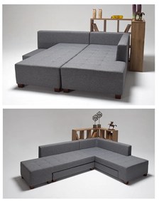 Coltar extensibil Manama Right, Balcab Home, 206x282 cm, gri