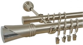 Galerie dubla DUNCAN 25/19 - inox (Alege marime: 120 cm)