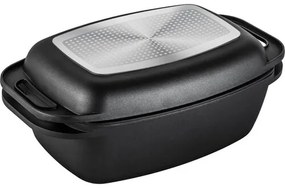 Lamart LT1105 Tigaie grill dublă 9 l/3 l cu capac,neagră