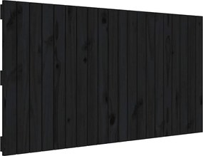 vidaXL Tăblie de pat pentru perete, negru, 127,5x3x60 cm