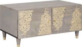 vidaXL Masă de cafea Gri 80 x 50 x 40 cm Lemn de mango solid
