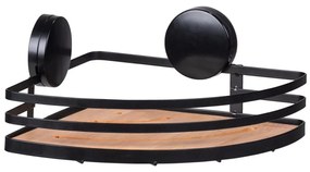 WENKO 24980800-Poliță ALBA 27,3x21 cm negru/maro