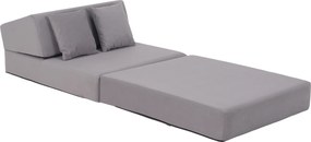 Saltea pliabilă/fotoliu extensibil, 2 in 1, gri deschis, PELOS