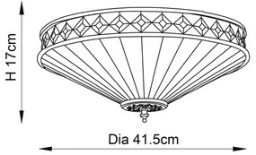 Endon 64145 - Plafonieră Tiffany FARGO, 2xE27/60W/230V, diametru 41,5 cm